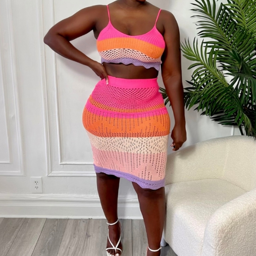 Knit set top and bottom